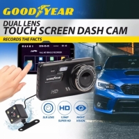 Camera de bord, inregistrare fata/spate, Super HD 1296P, Display 4 inch, Touch Screen, Night Vision, Loop Recording, Goodyear GY906668